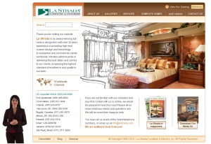 Screenshot of LaStrada's new Home page